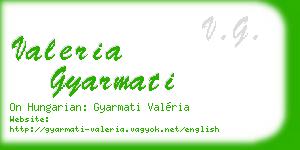 valeria gyarmati business card